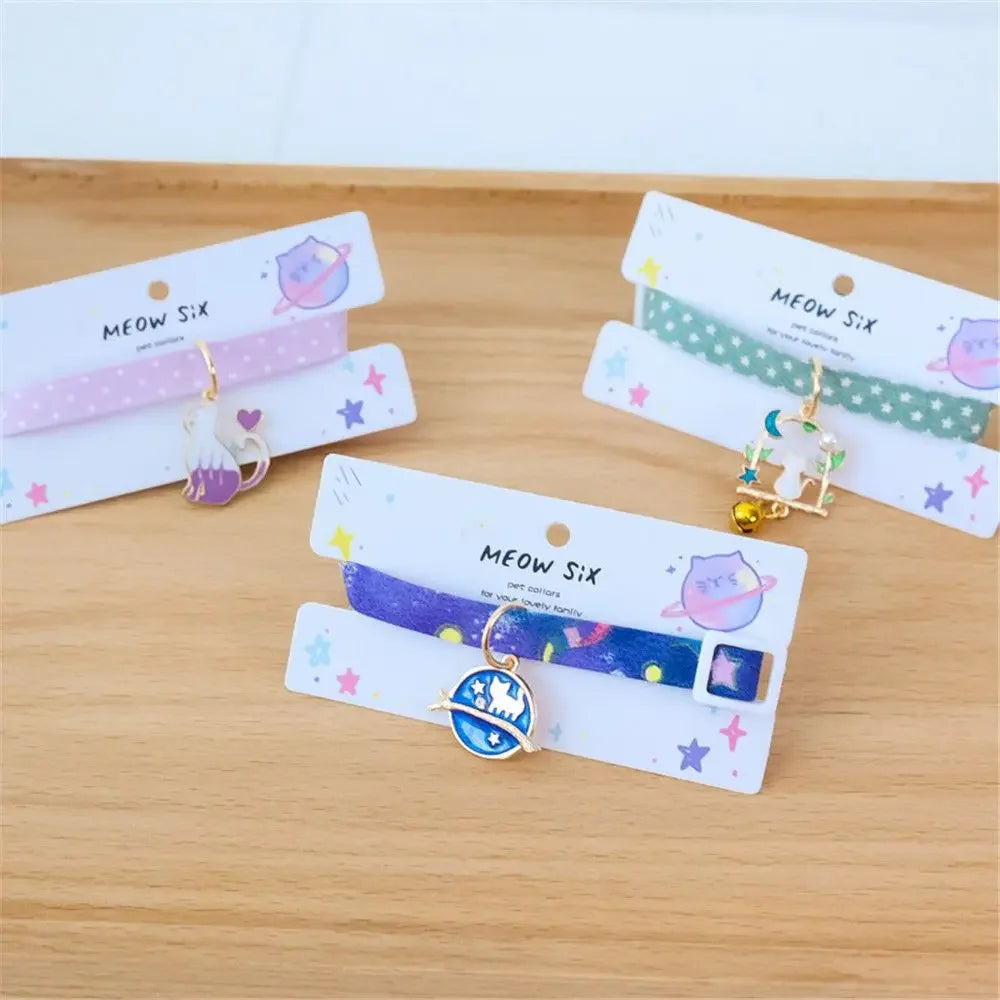 1PC Cute Kitten Collar Pet Cat Safety Necklace Breakaway Adjustable Cats Collar Puppy Collar Cat Pendant Puppy Cat Pet Supplies
