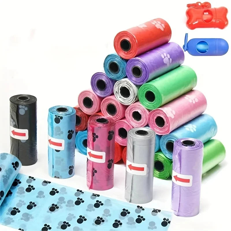 Dog Poop Bag Outdoor Cleaning Poop Bag Outdoor Clean Pets Supplies for Dog 15Bags/Roll Refill Garbage Bag Pet Supplies