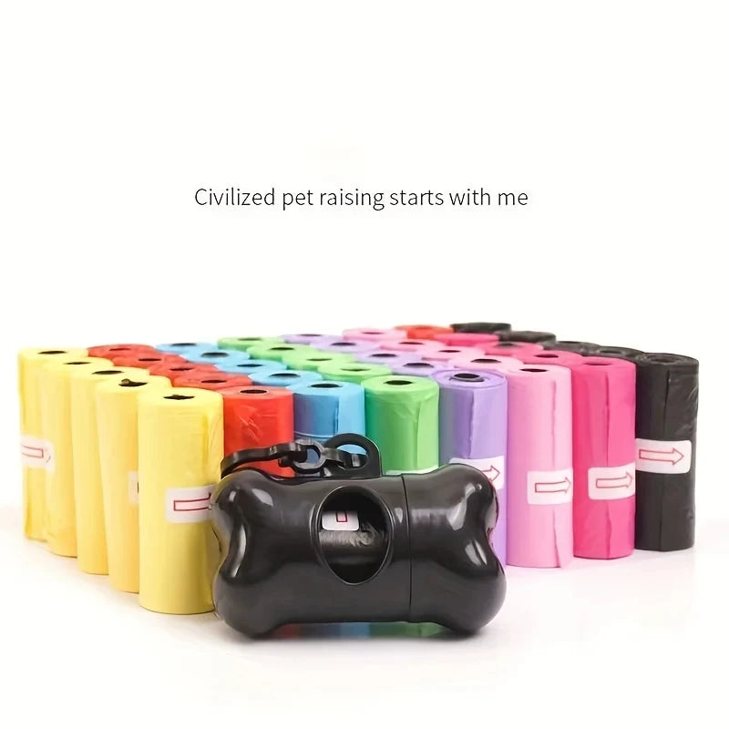 Dog Poop Bag Outdoor Cleaning Poop Bag Outdoor Clean Pets Supplies for Dog 15Bags/Roll Refill Garbage Bag Pet Supplies