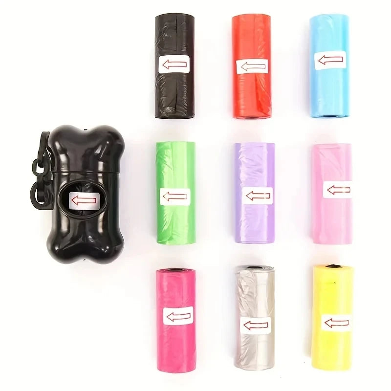 Dog Poop Bag Outdoor Cleaning Poop Bag Outdoor Clean Pets Supplies for Dog 15Bags/Roll Refill Garbage Bag Pet Supplies